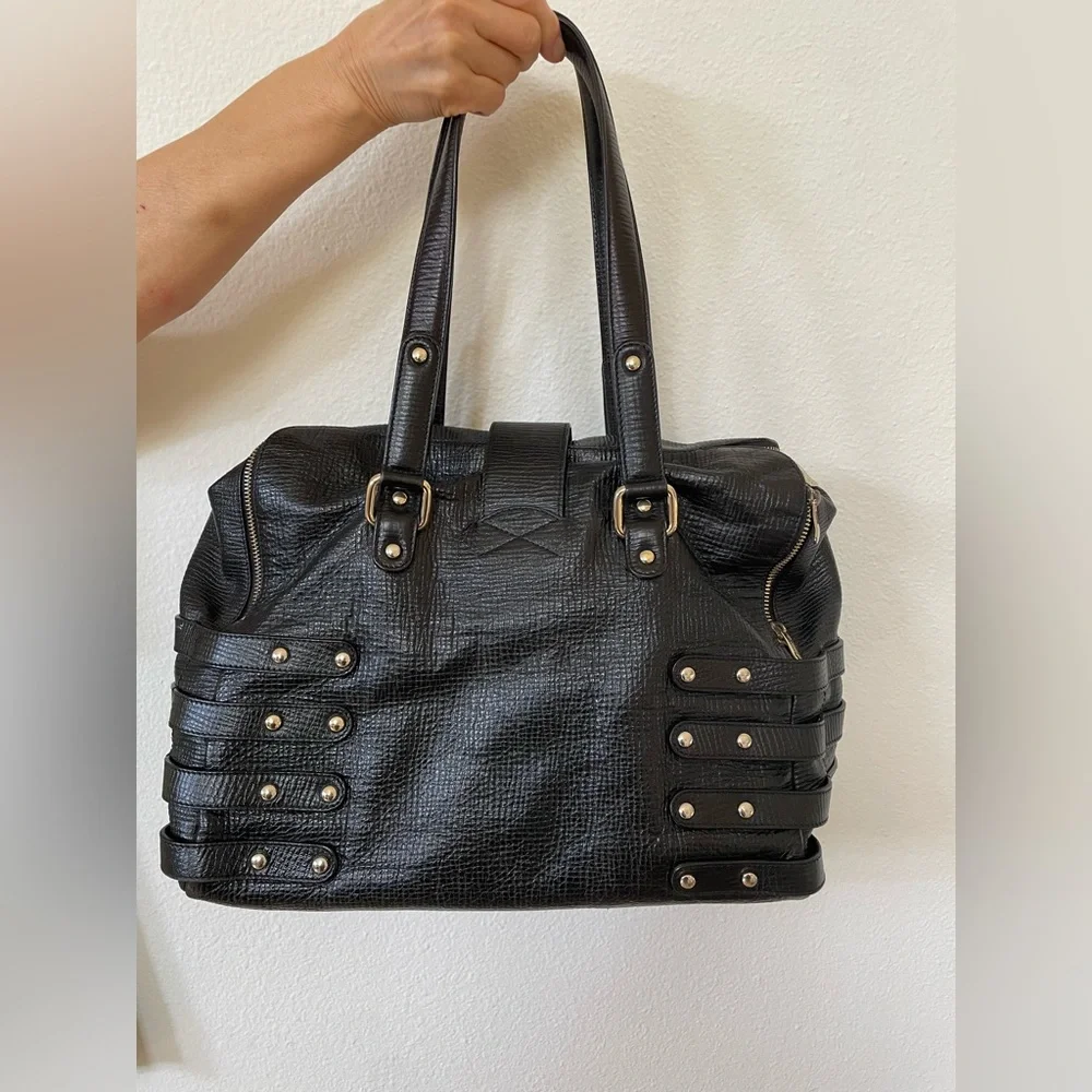 Jimmy Choo Leather Blythe Handle Bag - Picture 2 of 9